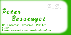 peter bessenyei business card